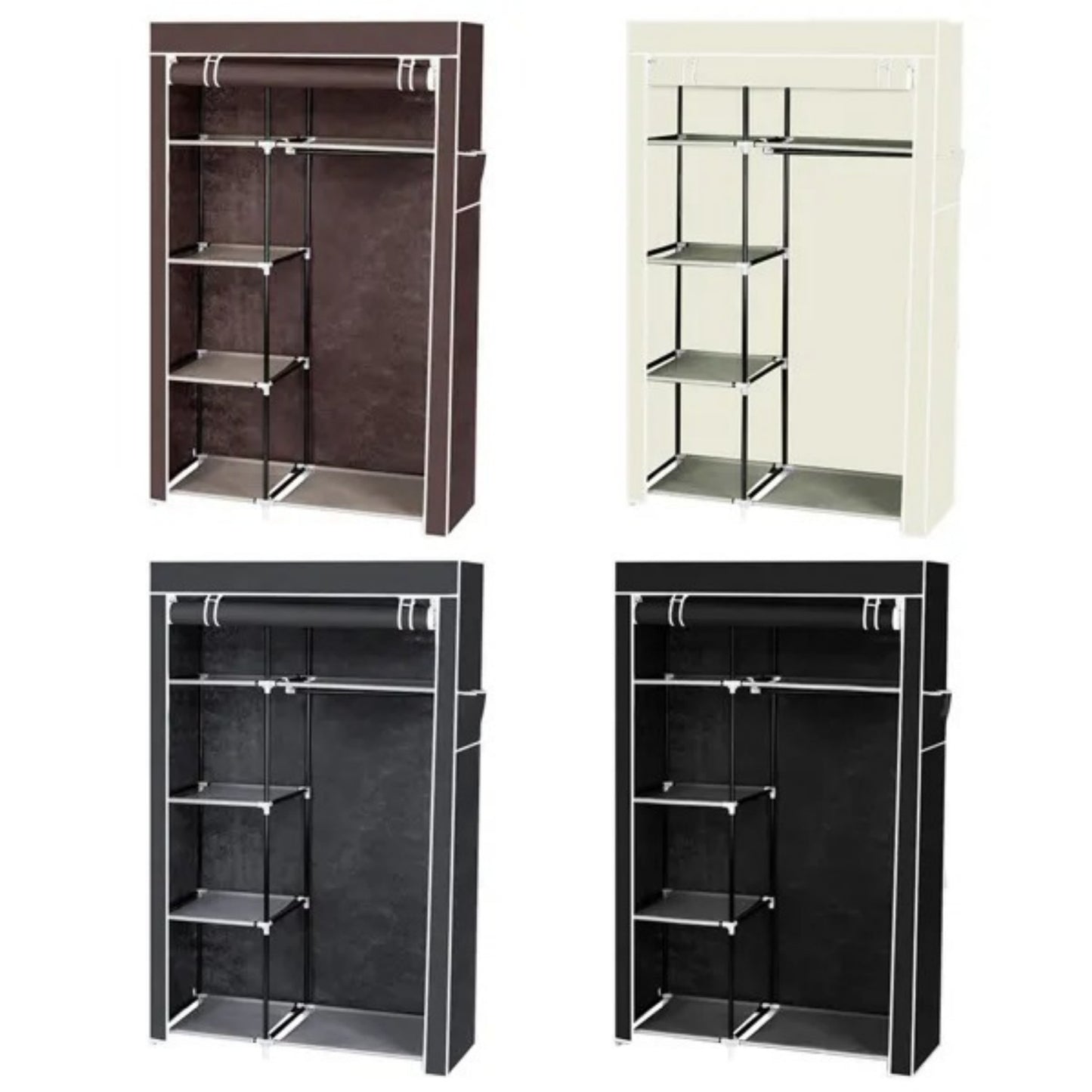 64 Portable Closet Storage Organizer Wardrobe